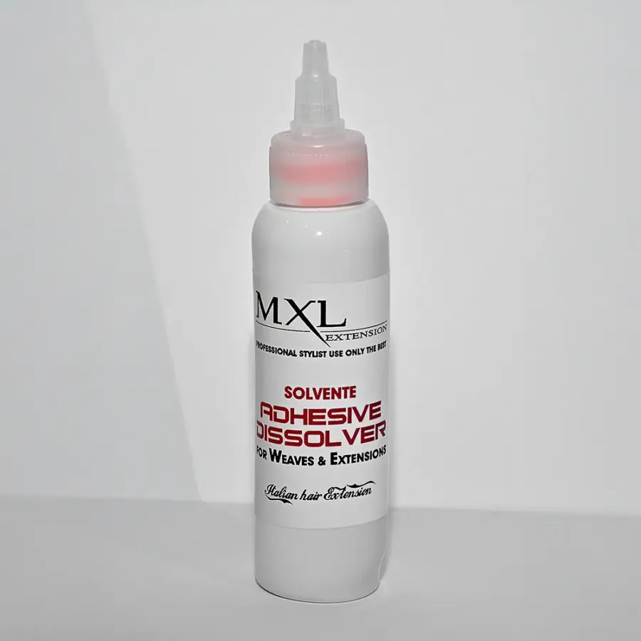 Solvente MXL Extension professionale per rimozione tessiture e montaggi complessi.