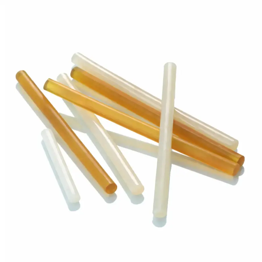 Stick di resina e cheratina trasparente e ambra per montaggio extension capelli professionale