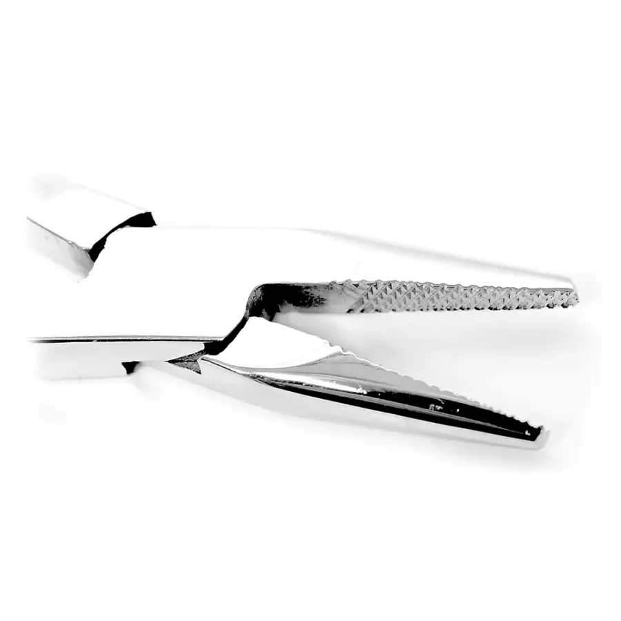 Pinza professionale in acciaio con punta zigrinata per rimozione connettori extension soft system